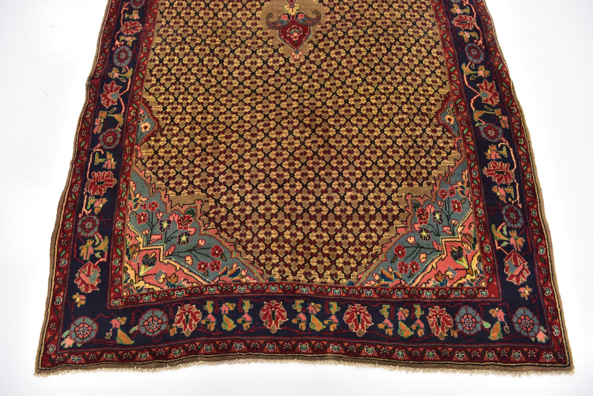 5' x 11' 2 Hand Knotted Koliaei Persian Wool Runner Rug
