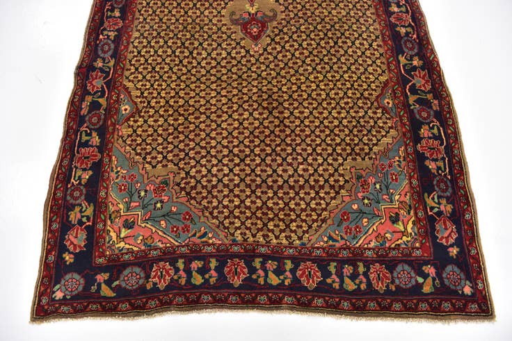 Detail image of 5' x 11' 2 Hand Knotted Koliaei Persian Wool Runner Rug