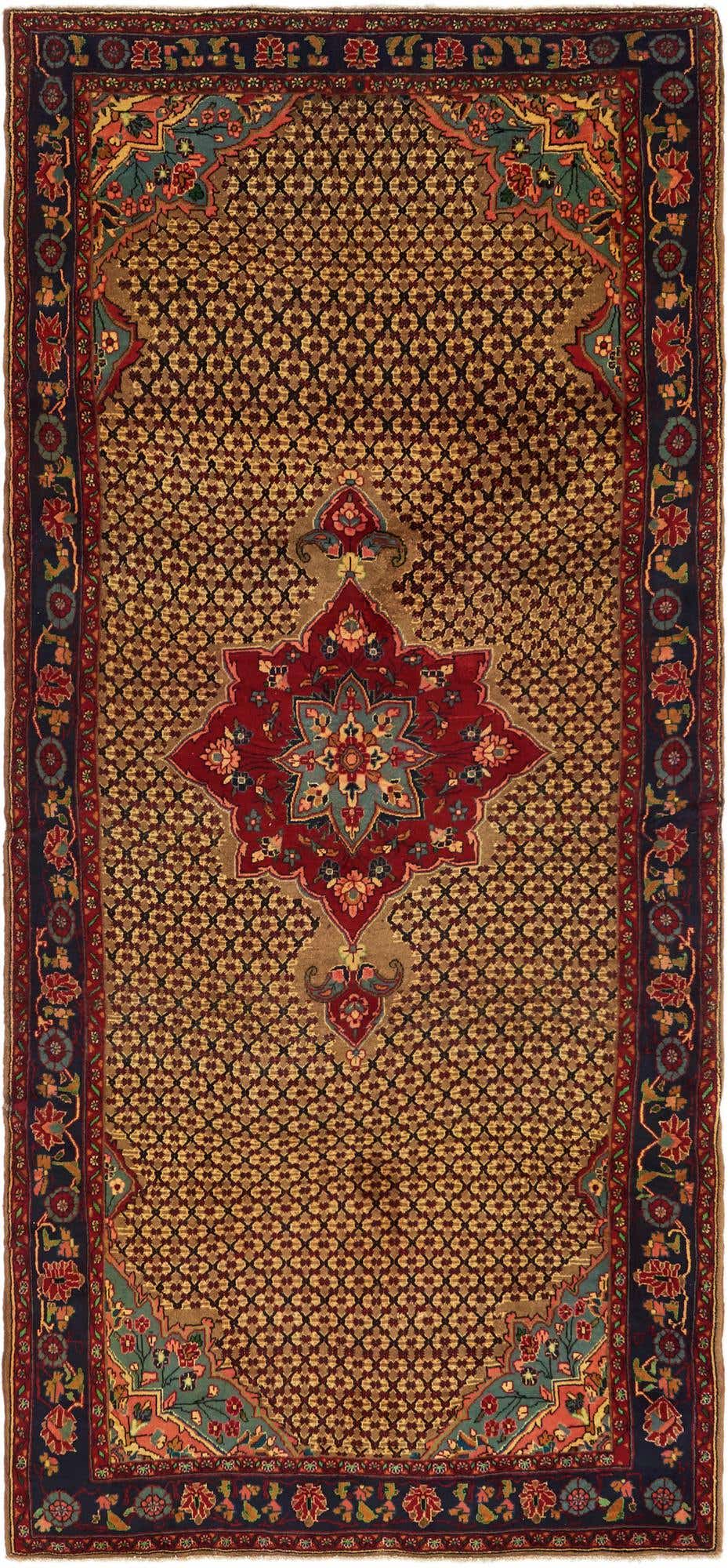 5' x 11' 2 Hand Knotted Koliaei Persian Wool Runner Rug