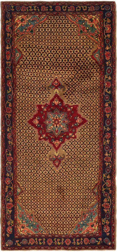 5' x 11' 2 Hand Knotted Koliaei Persian Wool Runner Rug
