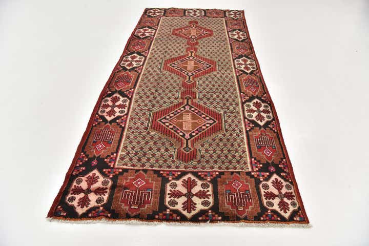 4' 8 x 10' 7 Hand Knotted Koliaei Persian Wool Runner Rug