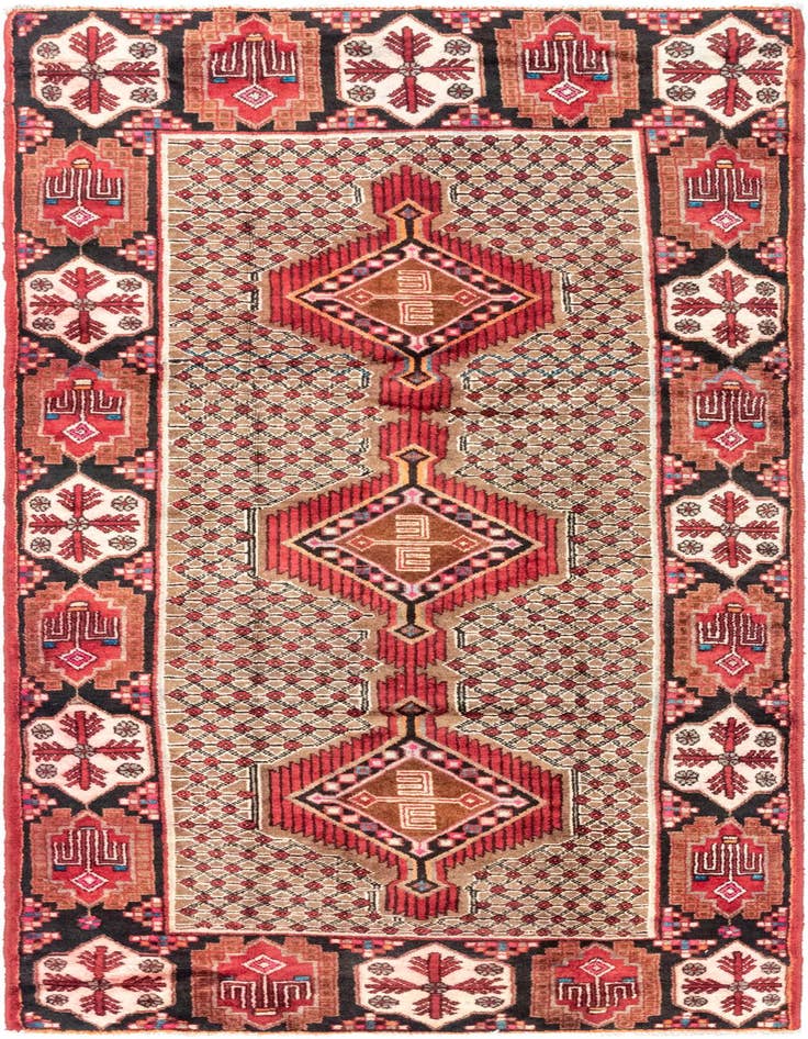 Detail image of 4' 8 x 10' 7 Hand Knotted Koliaei Persian Wool Runner Rug