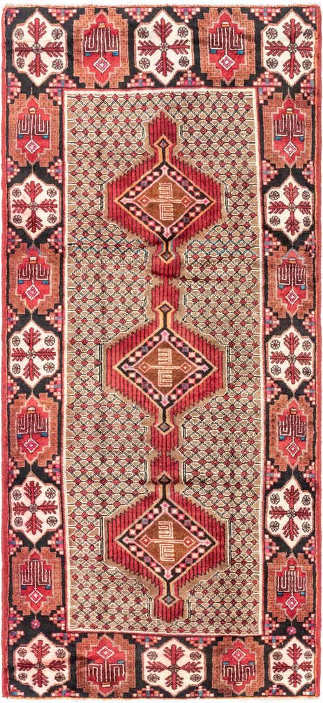 4' 8 x 10' 7 Hand Knotted Koliaei Persian Wool Runner Rug
