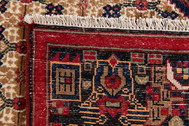 4' 1 x 9' 1 Hand Knotted Koliaei Persian Wool Runner Rug