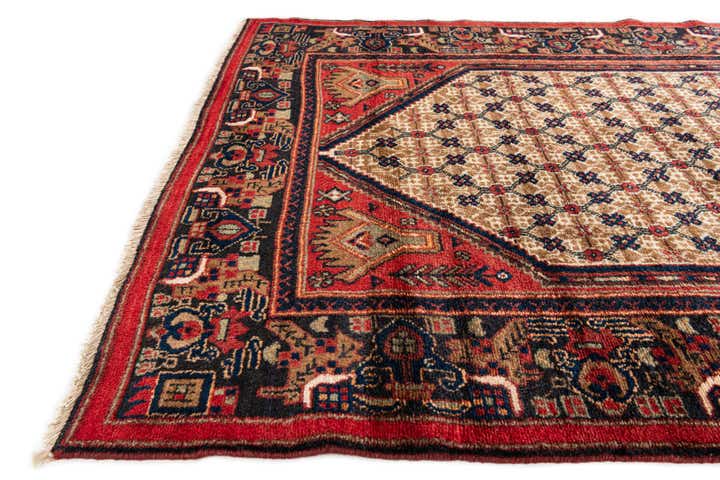 4' 1 x 9' 1 Hand Knotted Koliaei Persian Wool Runner Rug