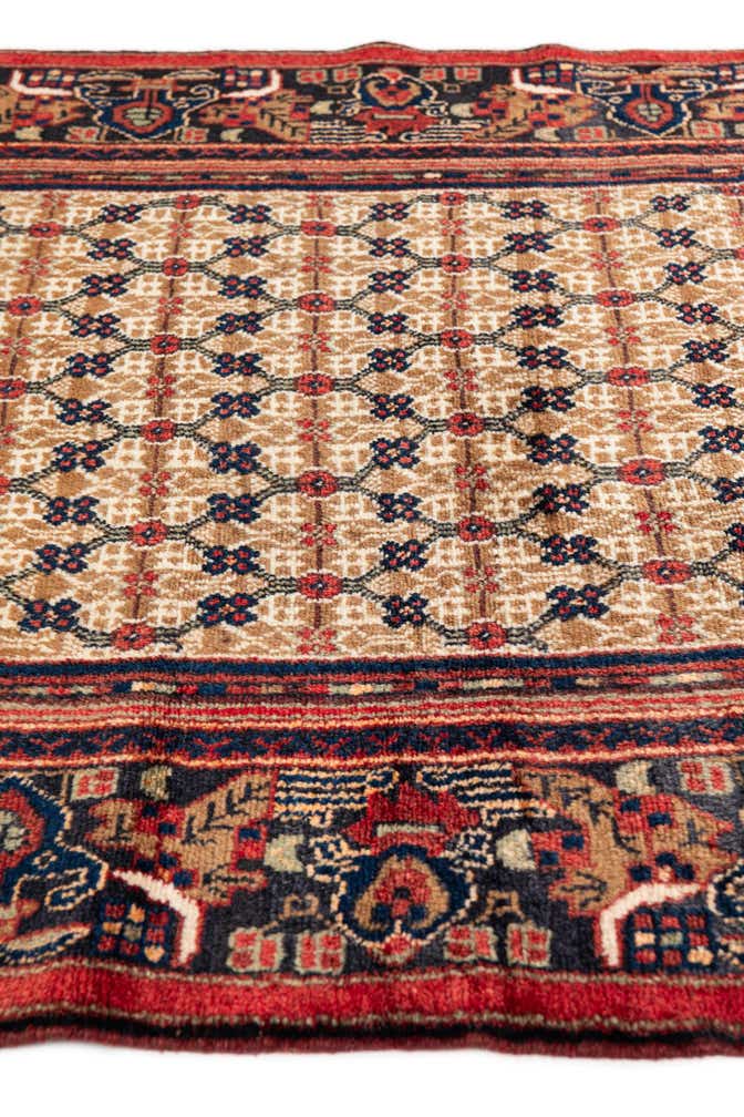 4' 1 x 9' 1 Hand Knotted Koliaei Persian Wool Runner Rug