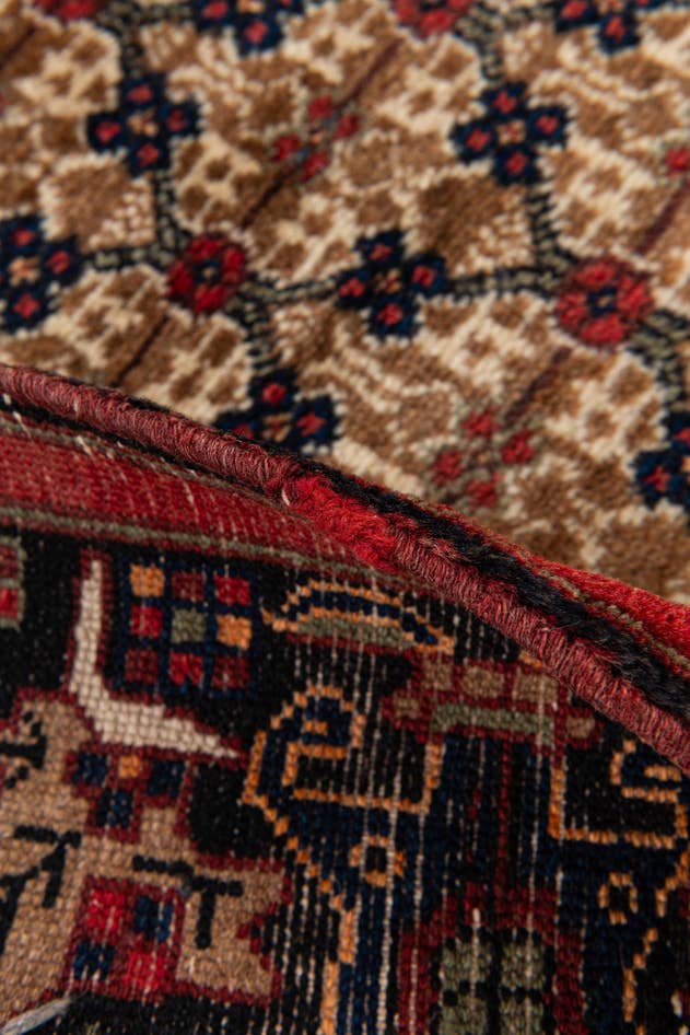 Detail image of 4' 1 x 9' 1 Hand Knotted Koliaei Persian Wool Runner Rug