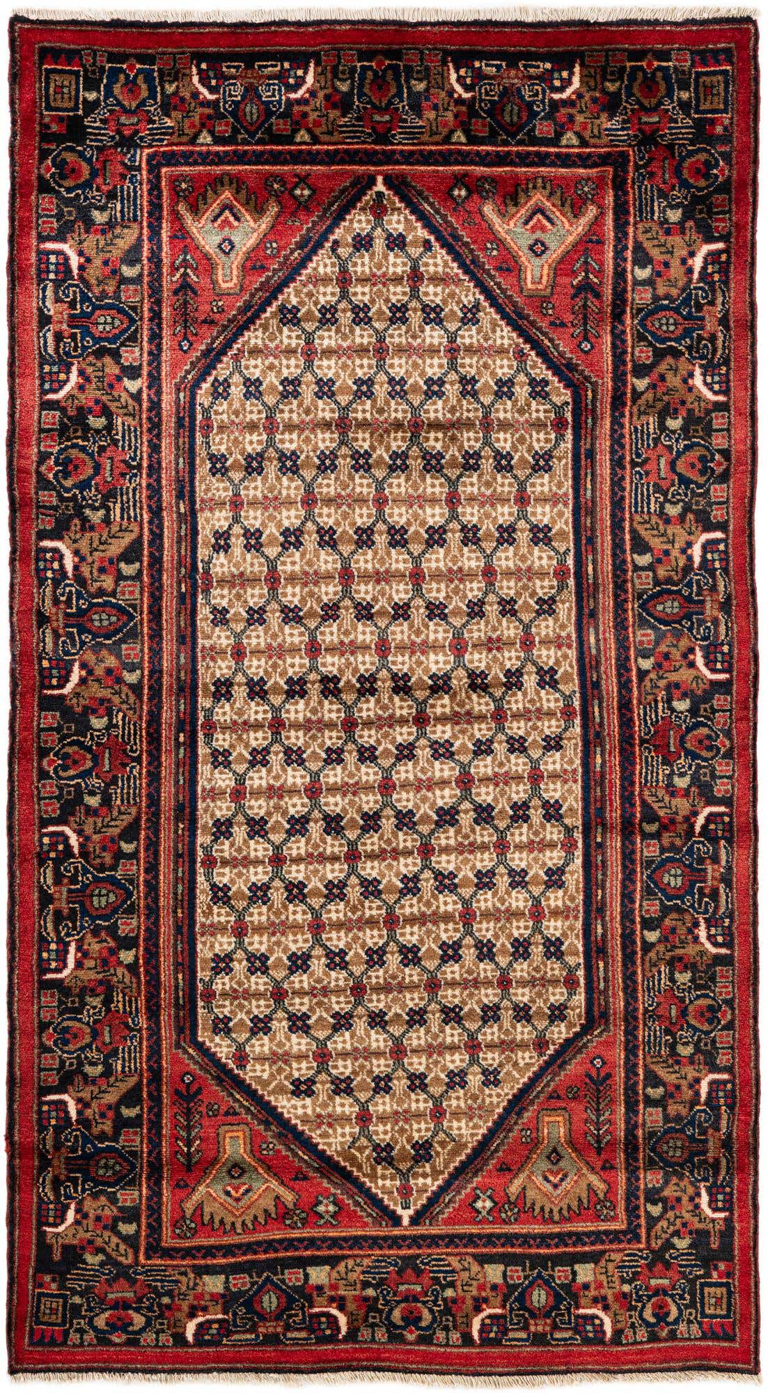 4' 1 x 9' 1 Hand Knotted Koliaei Persian Wool Runner Rug