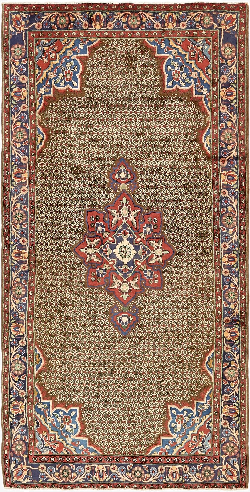 152cm x 310cm  Hand Knotted Koliaei Persian Wool Runner Rug