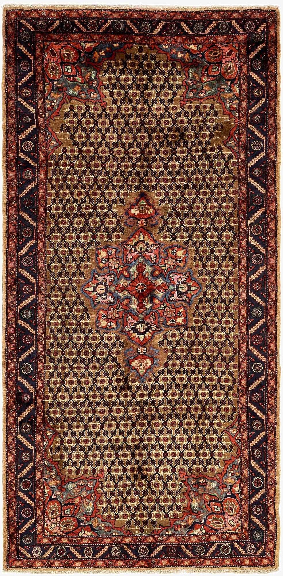 160cm x 335cm  Hand Knotted Koliaei Persian Wool Runner Rug