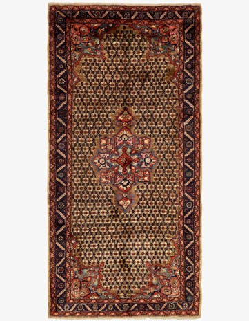 5' 3 x 11' Hand Knotted Koliaei Persian Wool Runner Rug