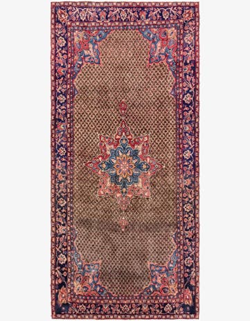 4' 10 x 10' 9 Hand Knotted Koliaei Persian Wool Runner Rug