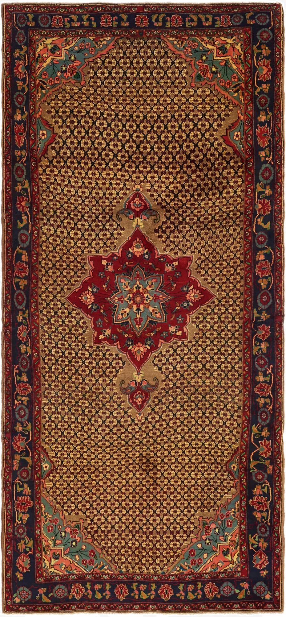 5' x 11' 2  Hand Knotted Koliaei Persian Wool Runner Rug