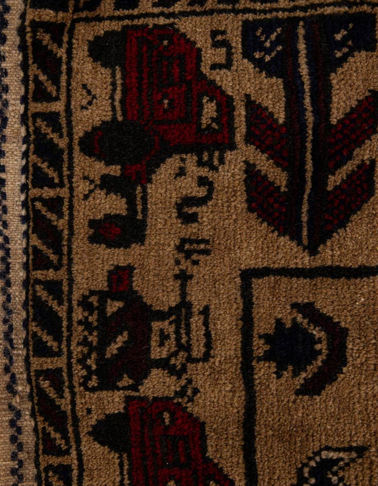 Detail image of 2' 2 x 9' 6  Hand Knotted Lahour Oriental Wool Runner Rug