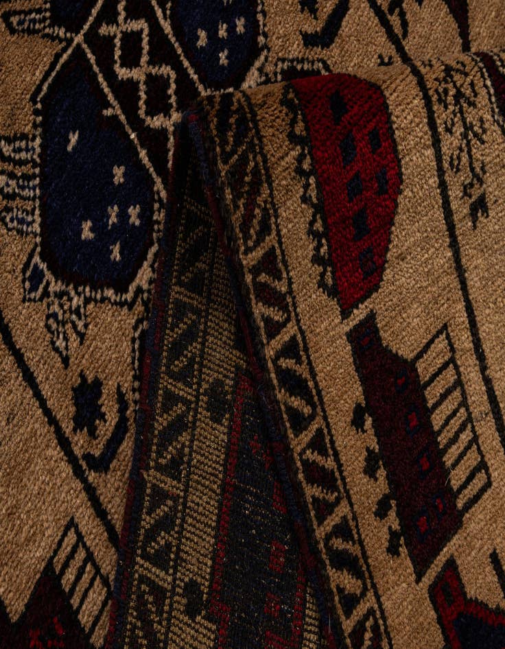 Detail image of 2' 2 x 9' 6  Hand Knotted Lahour Oriental Wool Runner Rug