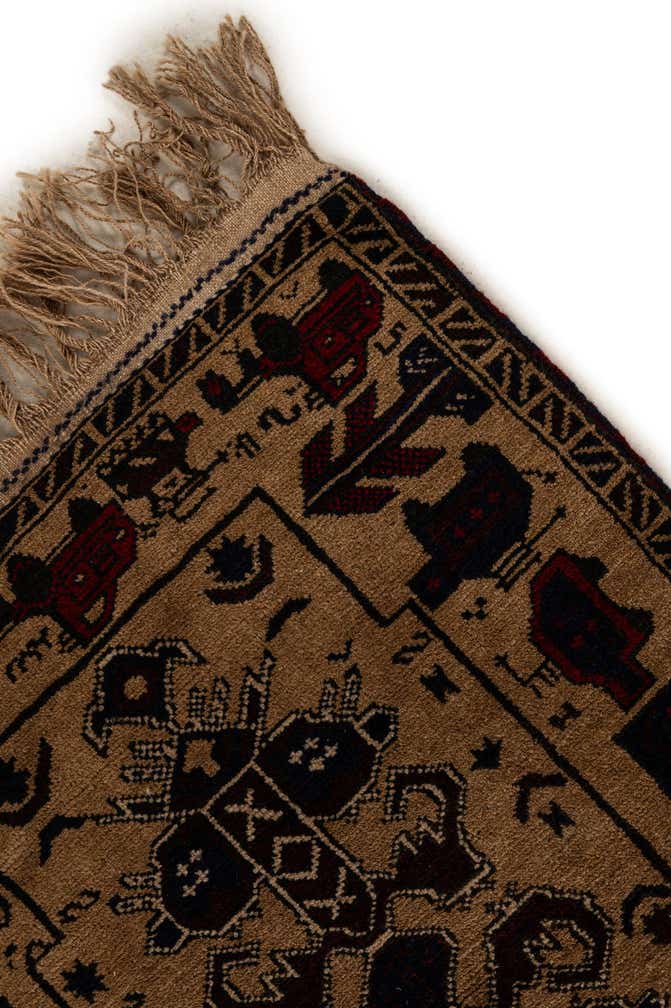 2' 2 x 9' 6 Hand Knotted Lahour Oriental Wool Runner Rug