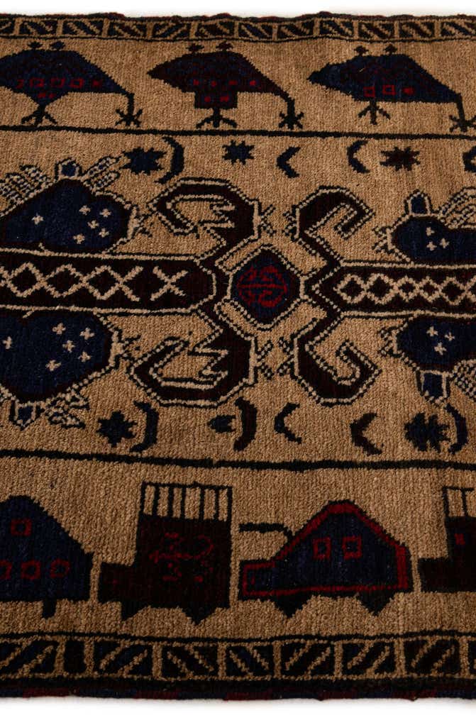2' 2 x 9' 6 Hand Knotted Lahour Oriental Wool Runner Rug