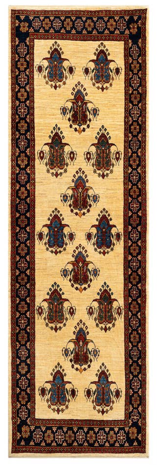 Detail image of 3' 1 x 9' 5 Luribaft Wool Runner Rug