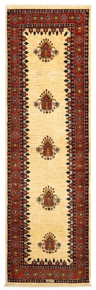 Detail image of 3' x 9' 10 Luribaft Wool Runner Rug