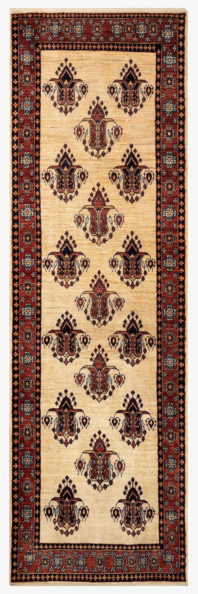 3' 1 x 9' 8 Luribaft Wool Runner Rug