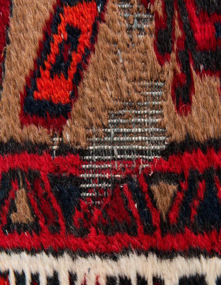 Detail image of 3' 4 x 11'  Hand Knotted Meshkin Persian Wool Runner Rug