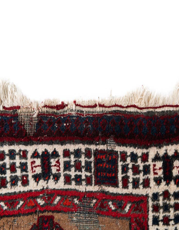 Detail image of 3' 4 x 11'  Hand Knotted Meshkin Persian Wool Runner Rug