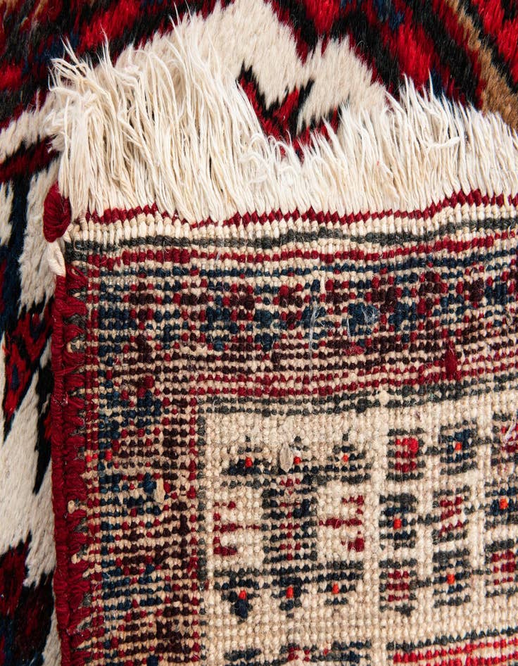 Detail image of 3' 4 x 11'  Hand Knotted Meshkin Persian Wool Runner Rug