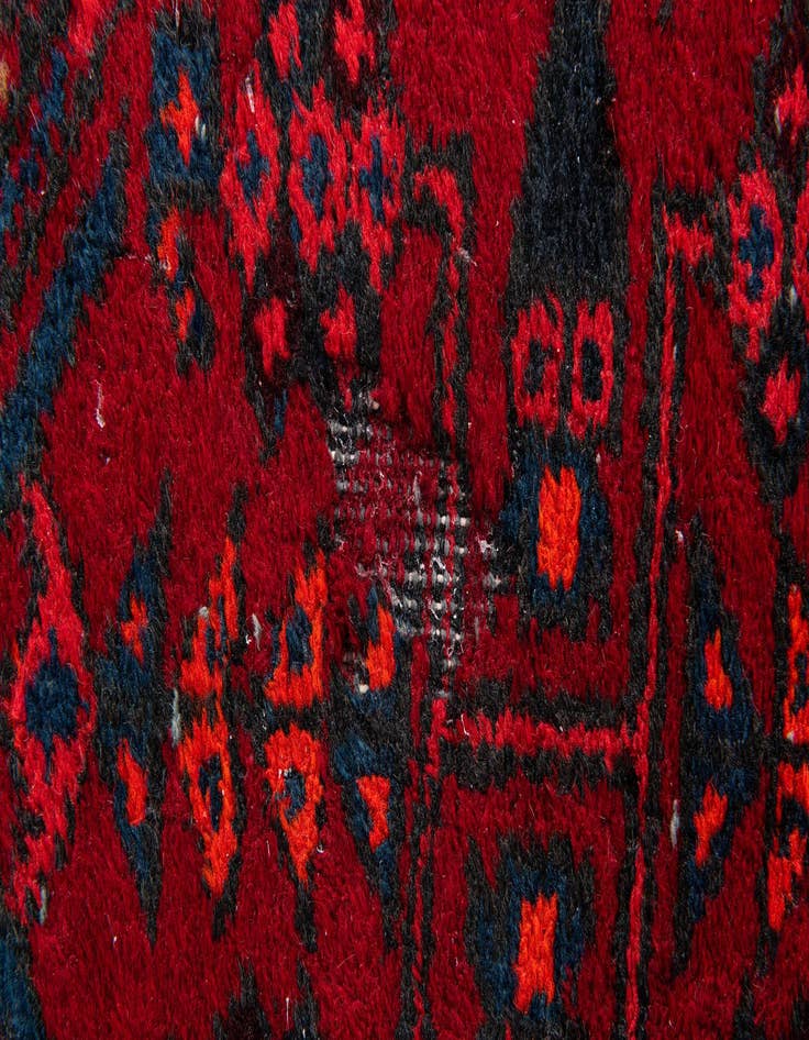 Detail image of 3' 4 x 11'  Hand Knotted Meshkin Persian Wool Runner Rug