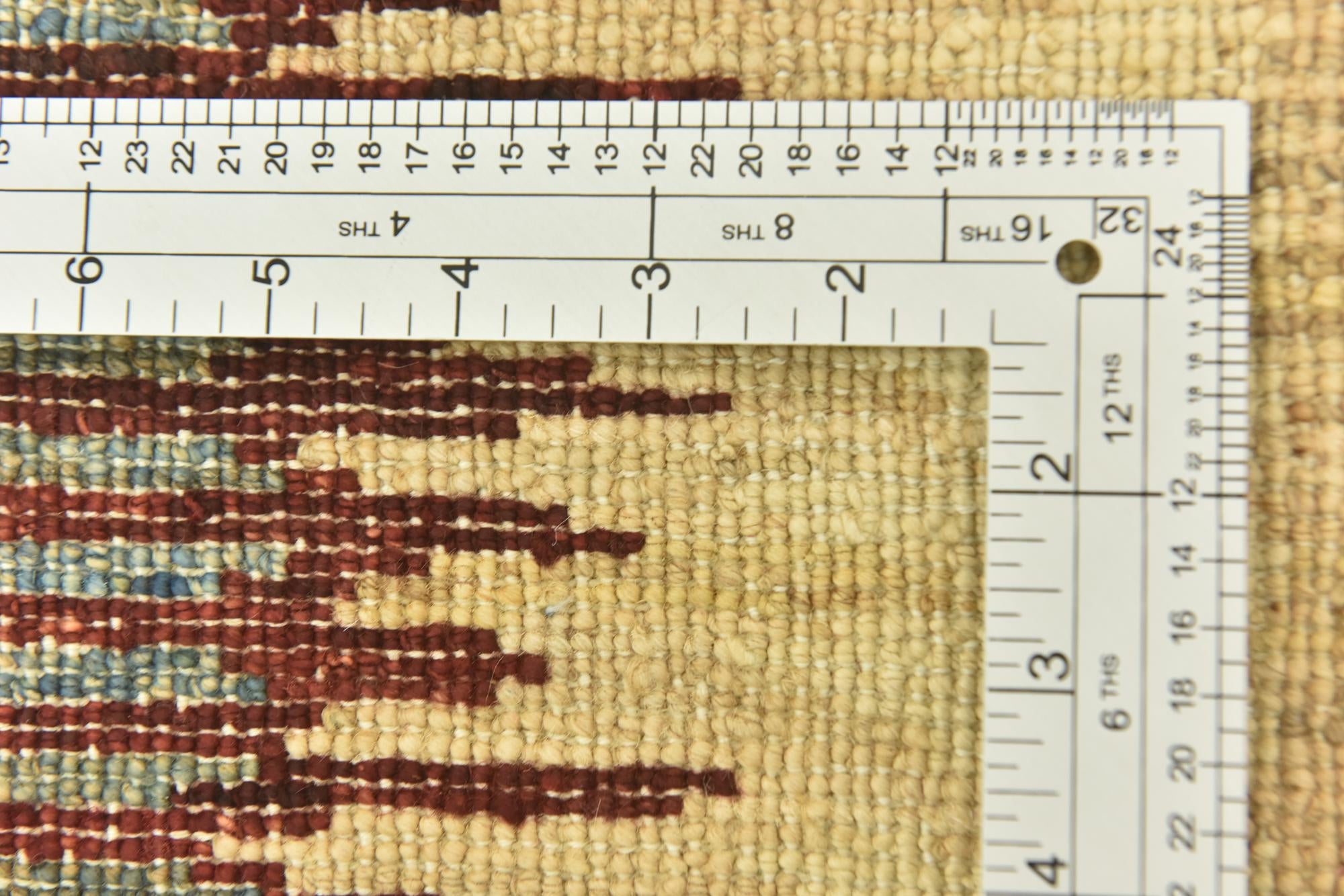 2' 8 x 9' 6 Hand Knotted Modern Ziegler Runner Rug