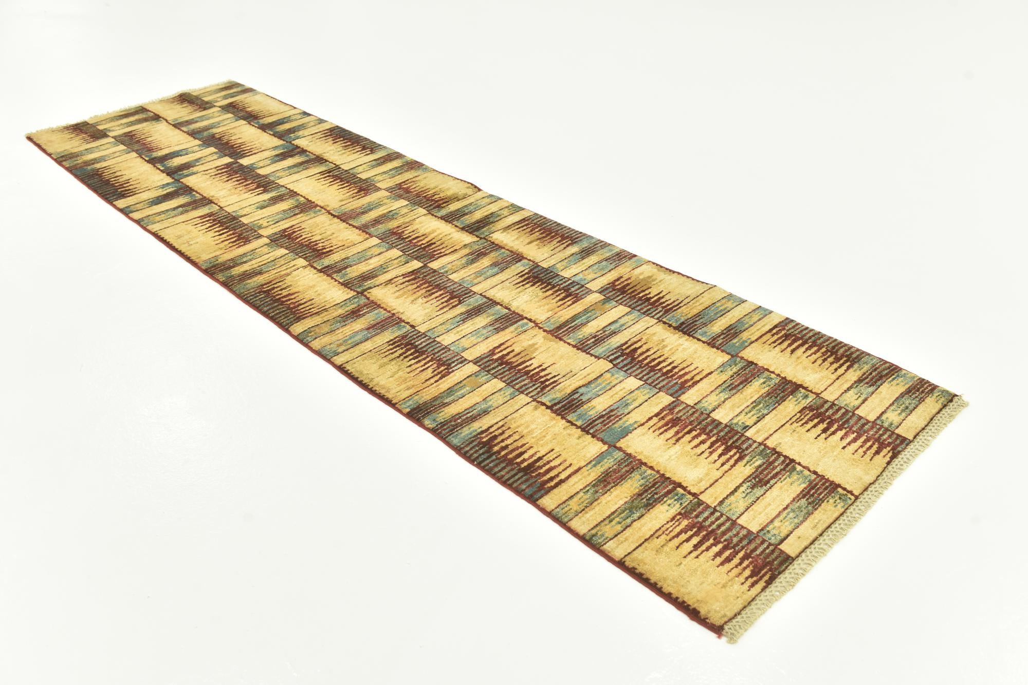 2' 8 x 9' 6 Hand Knotted Modern Ziegler Runner Rug