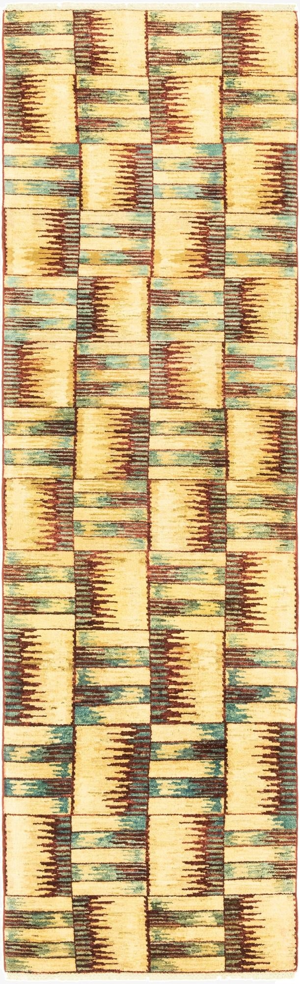 2' 8 x 9' 6  Hand Knotted Modern Ziegler Runner Rug