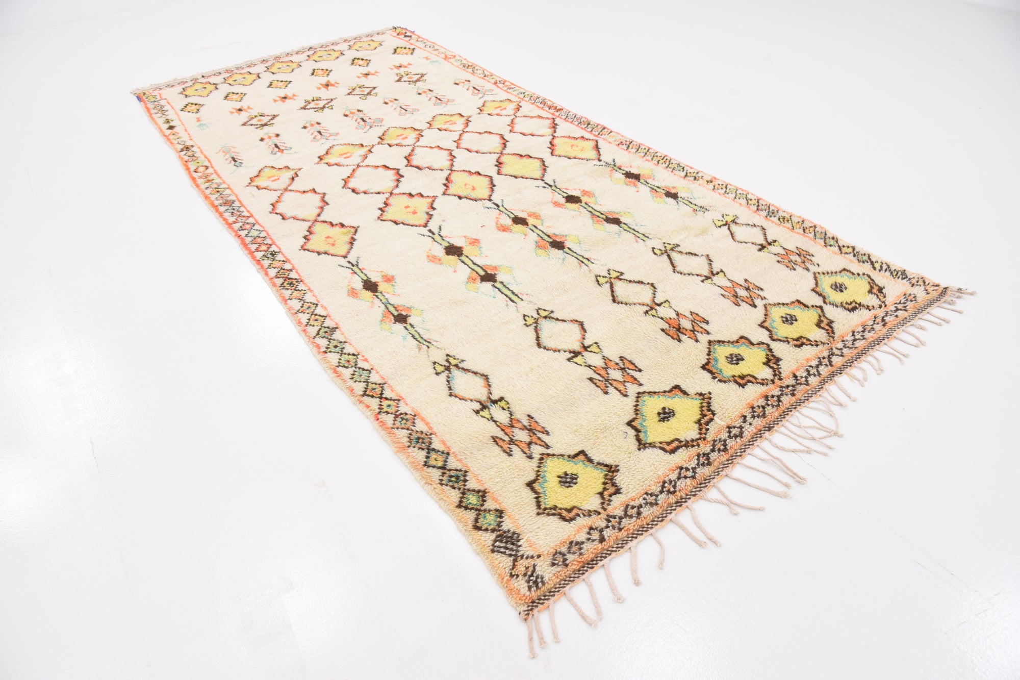 4' 10 x 10' 10 Hand Knotted Moroccan Wool Runner Rug