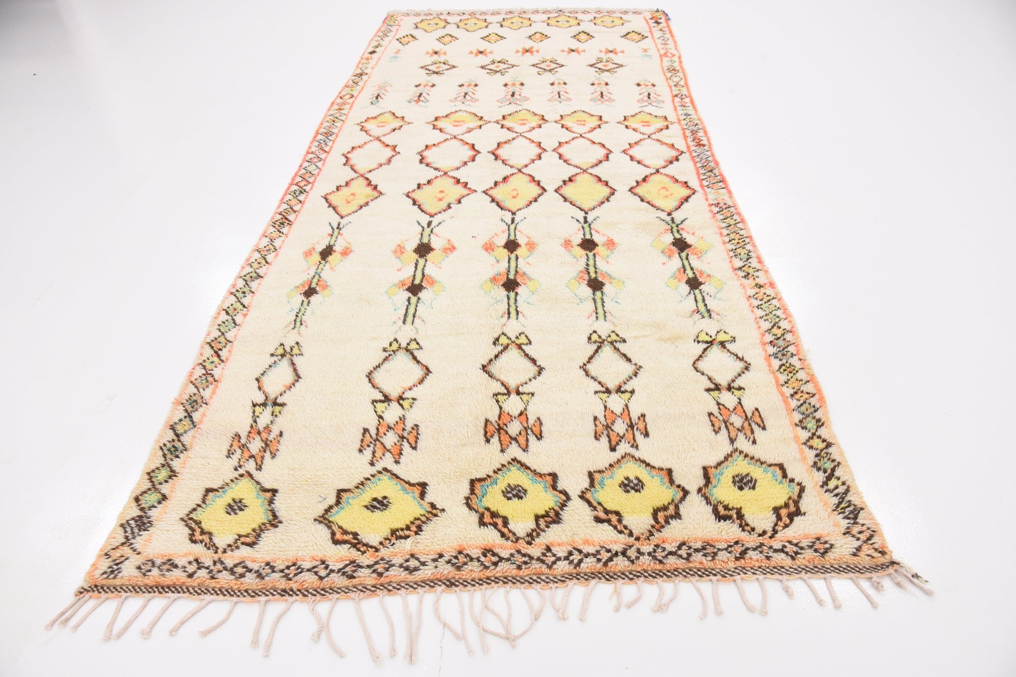 4' 10 x 10' 10 Hand Knotted Moroccan Wool Runner Rug