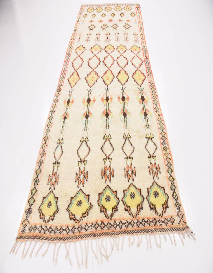 Detail image of 4' 10 x 10' 10  Hand Knotted Moroccan Wool Runner Rug