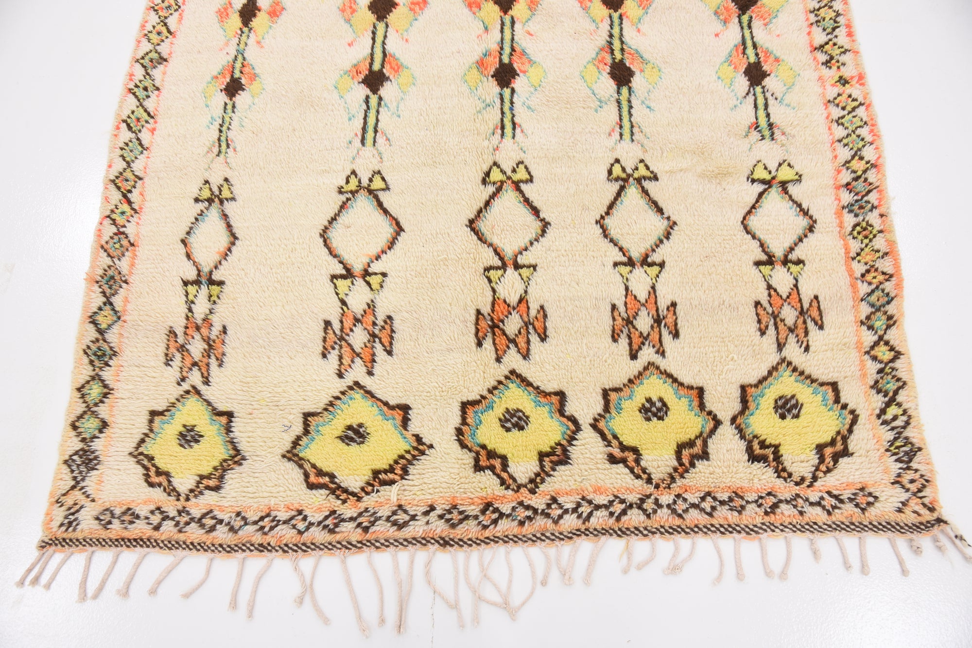 4' 10 x 10' 10 Hand Knotted Moroccan Wool Runner Rug
