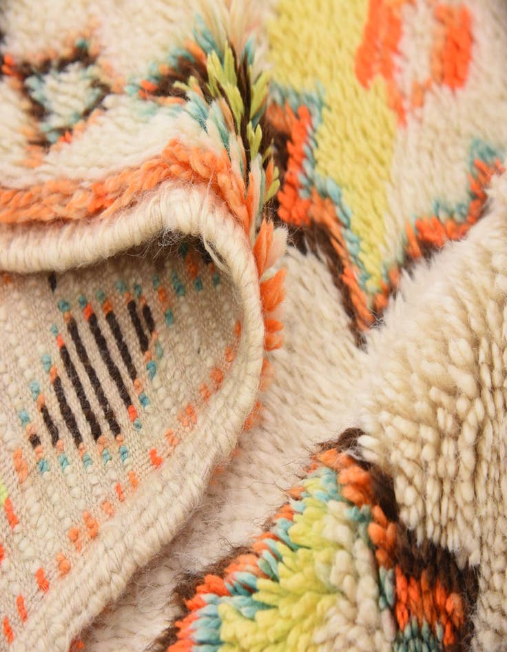 Detail image of 4' 10 x 10' 10  Hand Knotted Moroccan Wool Runner Rug