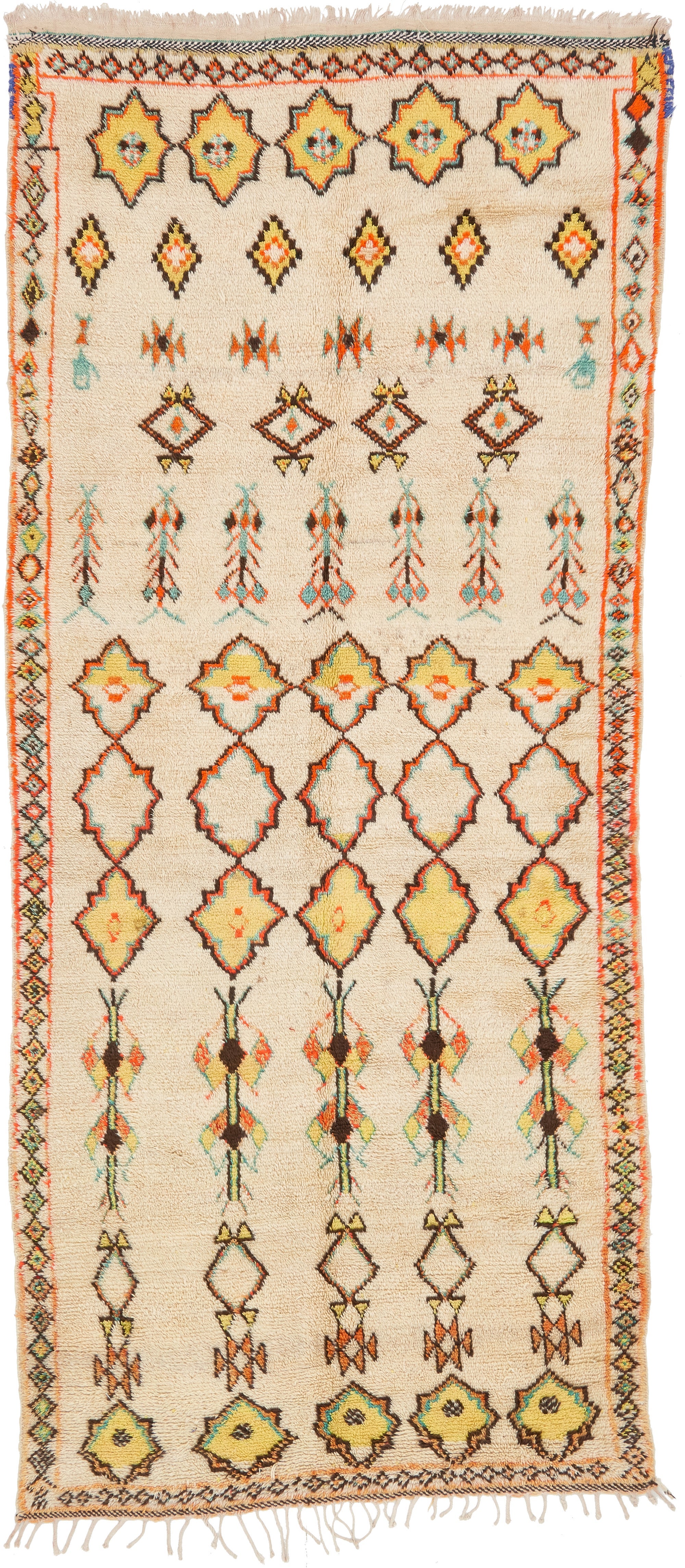 4' 10 x 10' 10 Hand Knotted Moroccan Wool Runner Rug