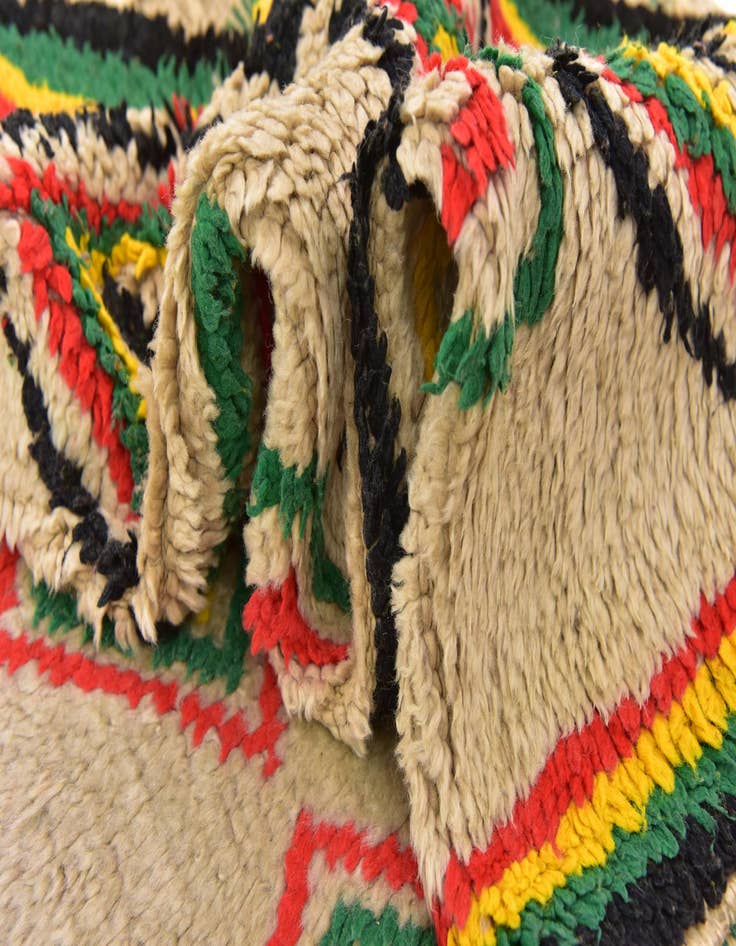 Detail image of 5' 3 x 11' 2  Hand Knotted Moroccan Wool Runner Rug