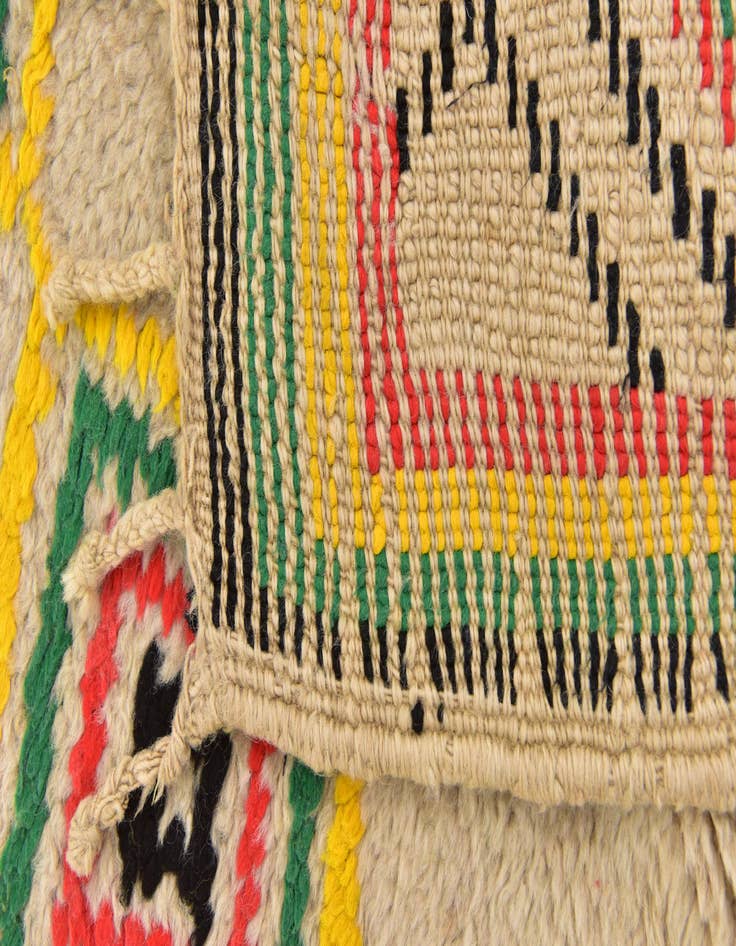 Detail image of 5' 3 x 11' 2  Hand Knotted Moroccan Wool Runner Rug