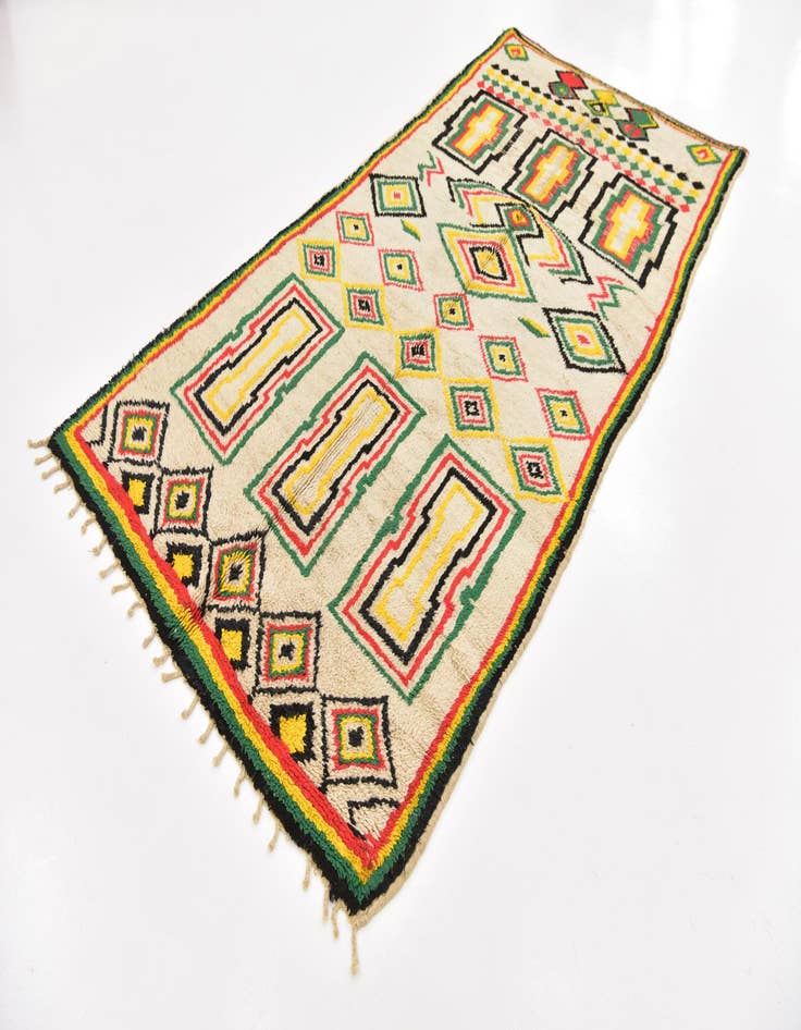 Detail image of 5' 3 x 11' 2  Hand Knotted Moroccan Wool Runner Rug