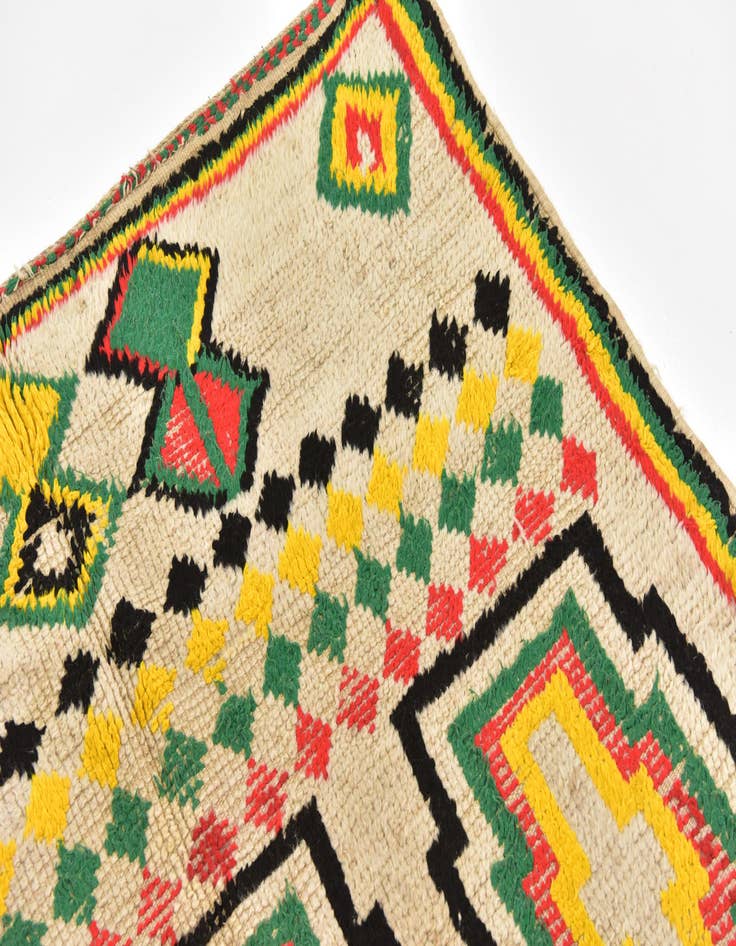 Detail image of 5' 3 x 11' 2  Hand Knotted Moroccan Wool Runner Rug