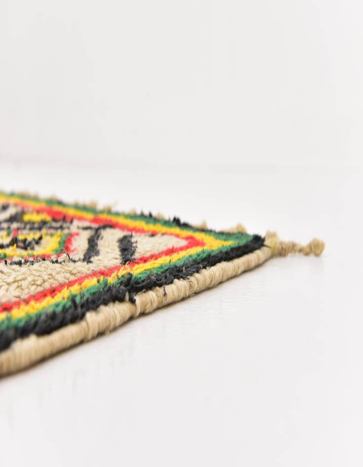 Detail image of 5' 3 x 11' 2  Hand Knotted Moroccan Wool Runner Rug