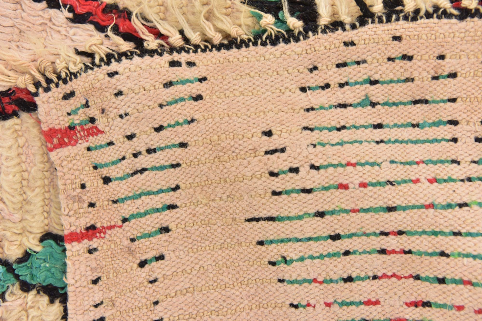 3' 10 x 8' 2 Hand Knotted Moroccan Wool Runner Rug