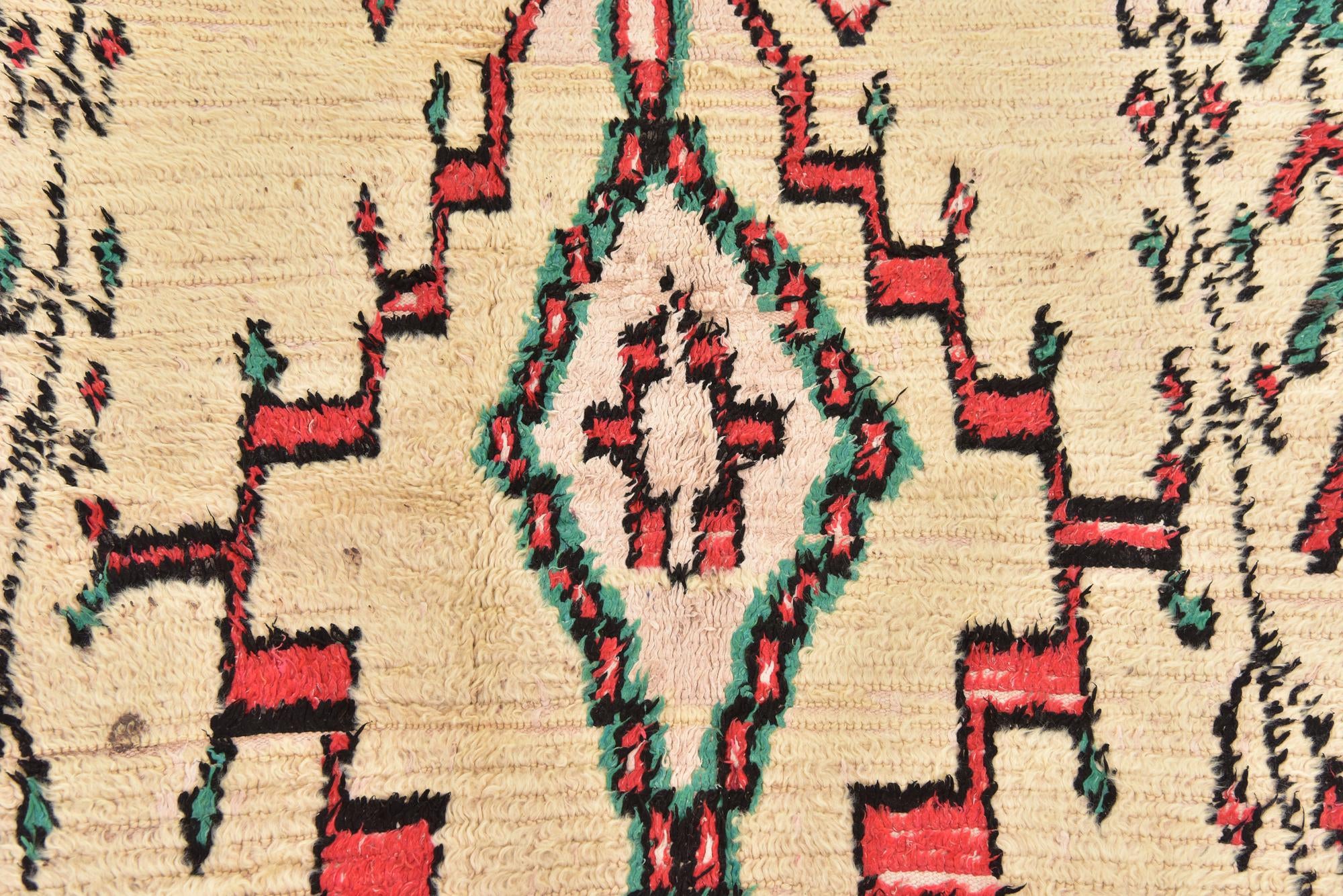 3' 10 x 8' 2 Hand Knotted Moroccan Wool Runner Rug
