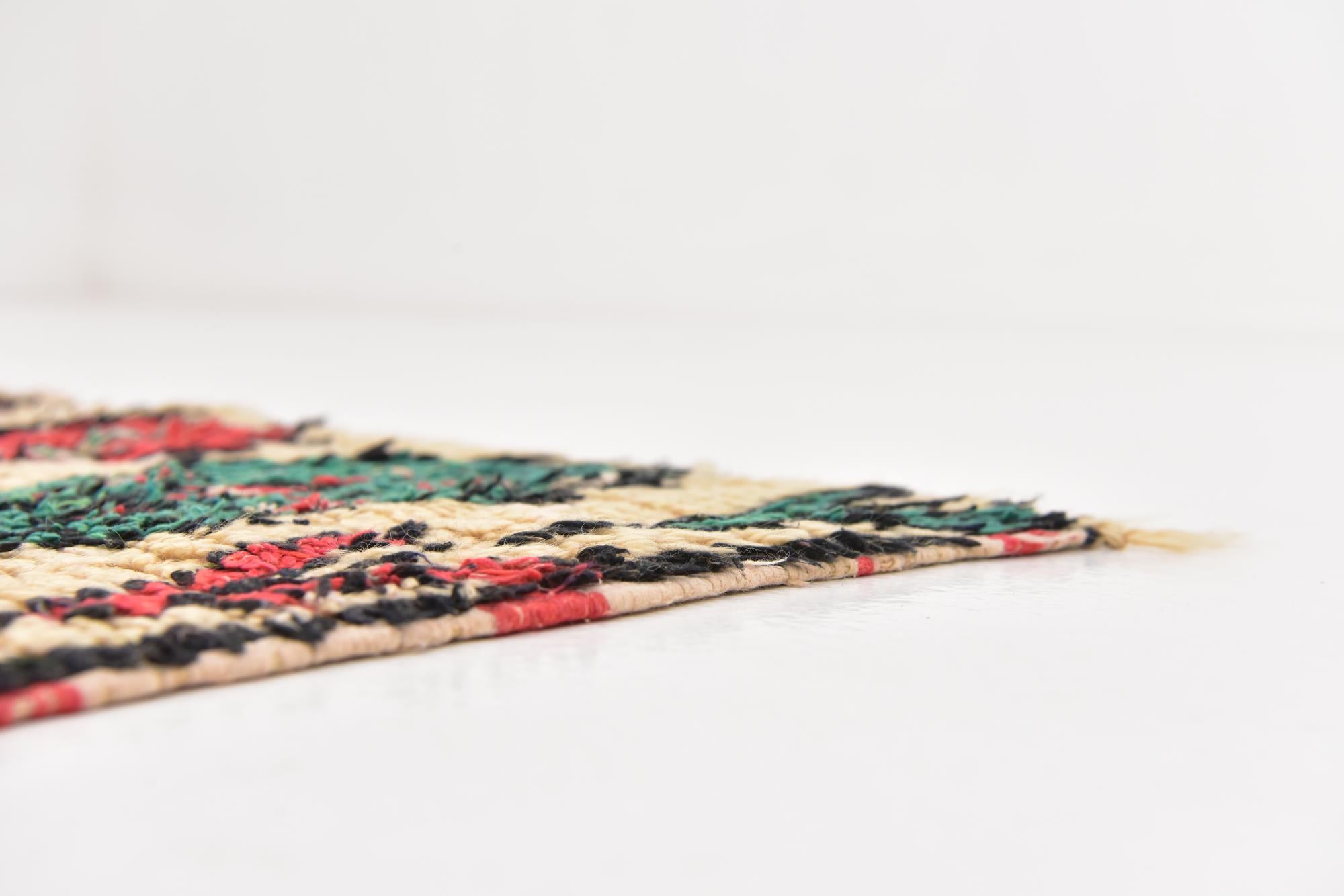 3' 10 x 8' 2 Hand Knotted Moroccan Wool Runner Rug