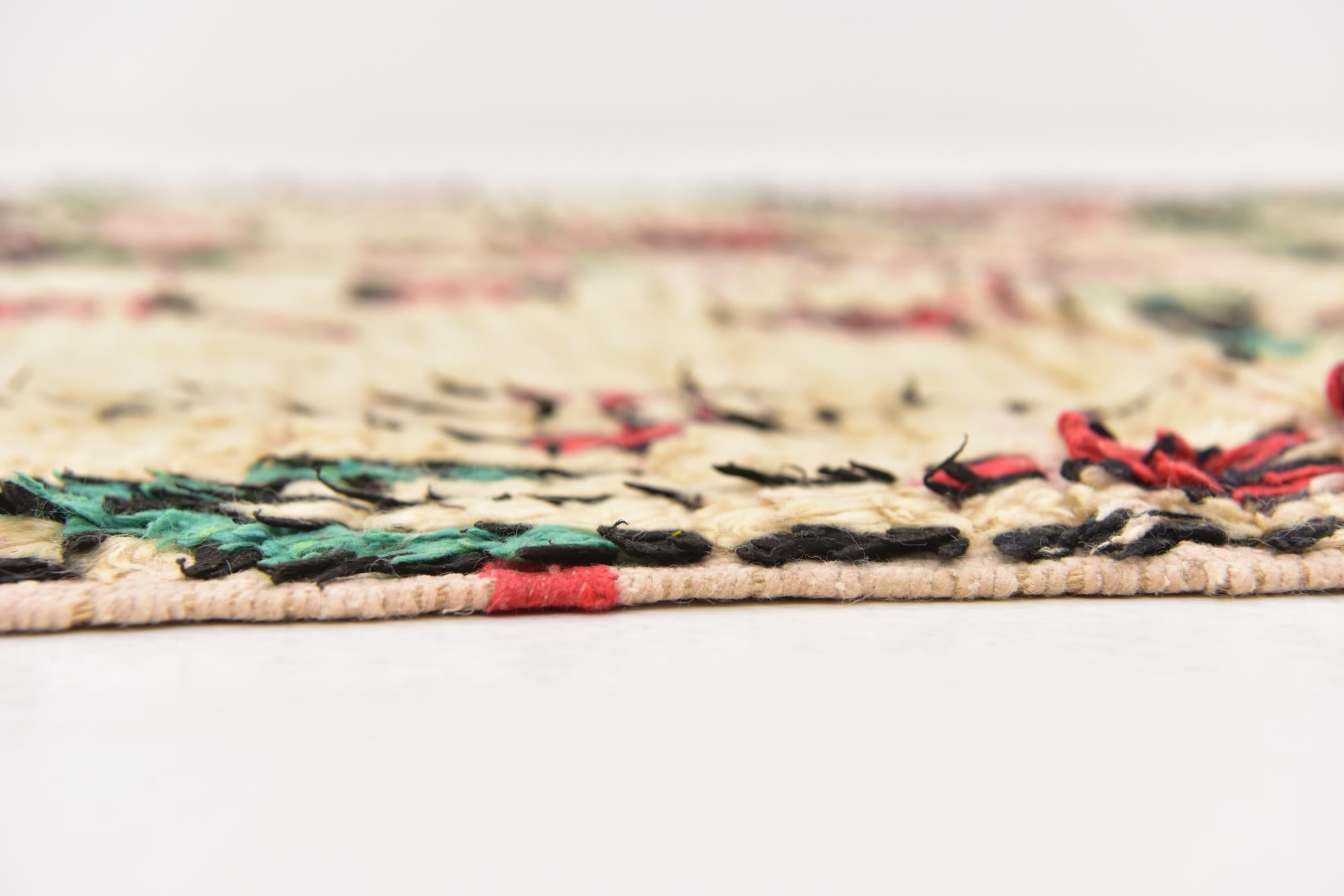 3' 10 x 8' 2 Hand Knotted Moroccan Wool Runner Rug