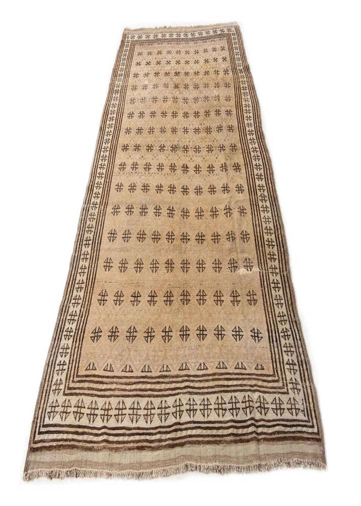 4' 8 x 9' 8 Hand Knotted Moroccan Wool Runner Rug