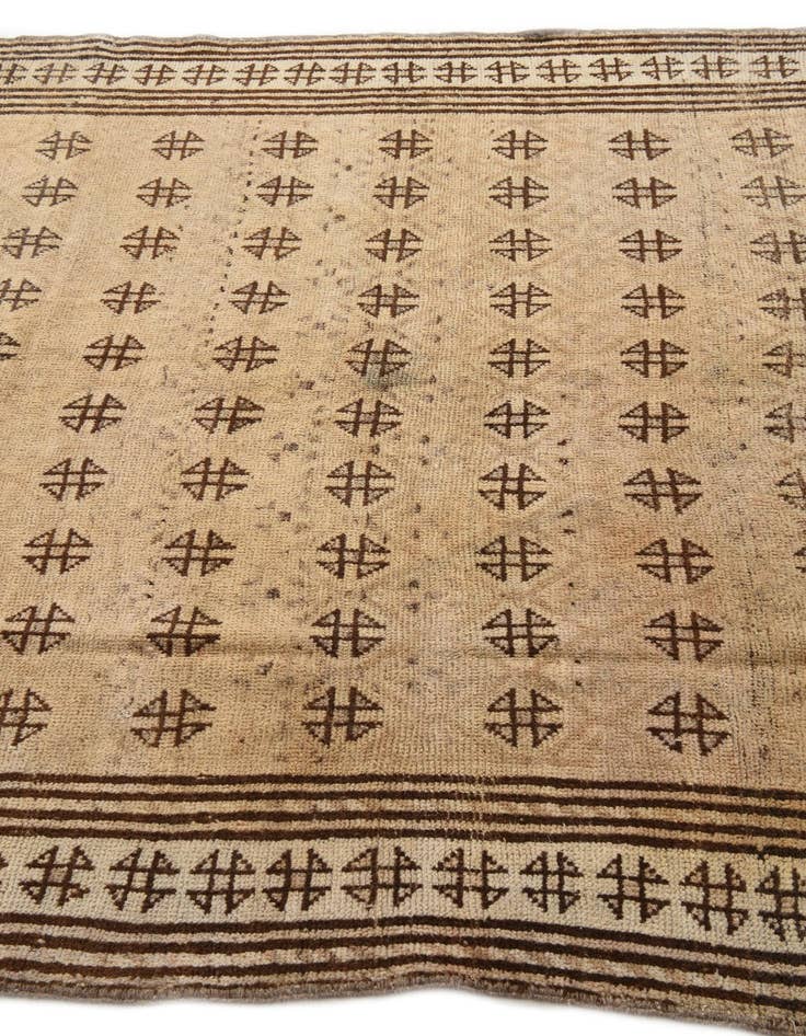 Detail image of 4' 8 x 9' 8 Hand Knotted Moroccan Wool Runner Rug