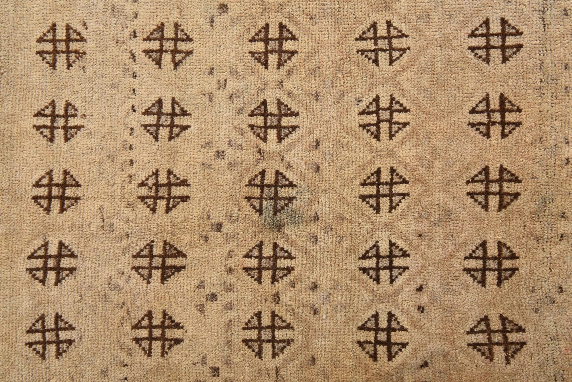 4' 8 x 9' 8 Hand Knotted Moroccan Wool Runner Rug