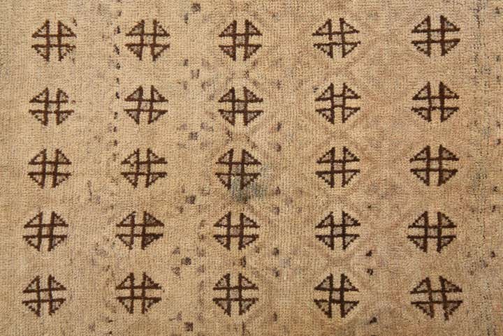 4' 8 x 9' 8 Hand Knotted Moroccan Wool Runner Rug